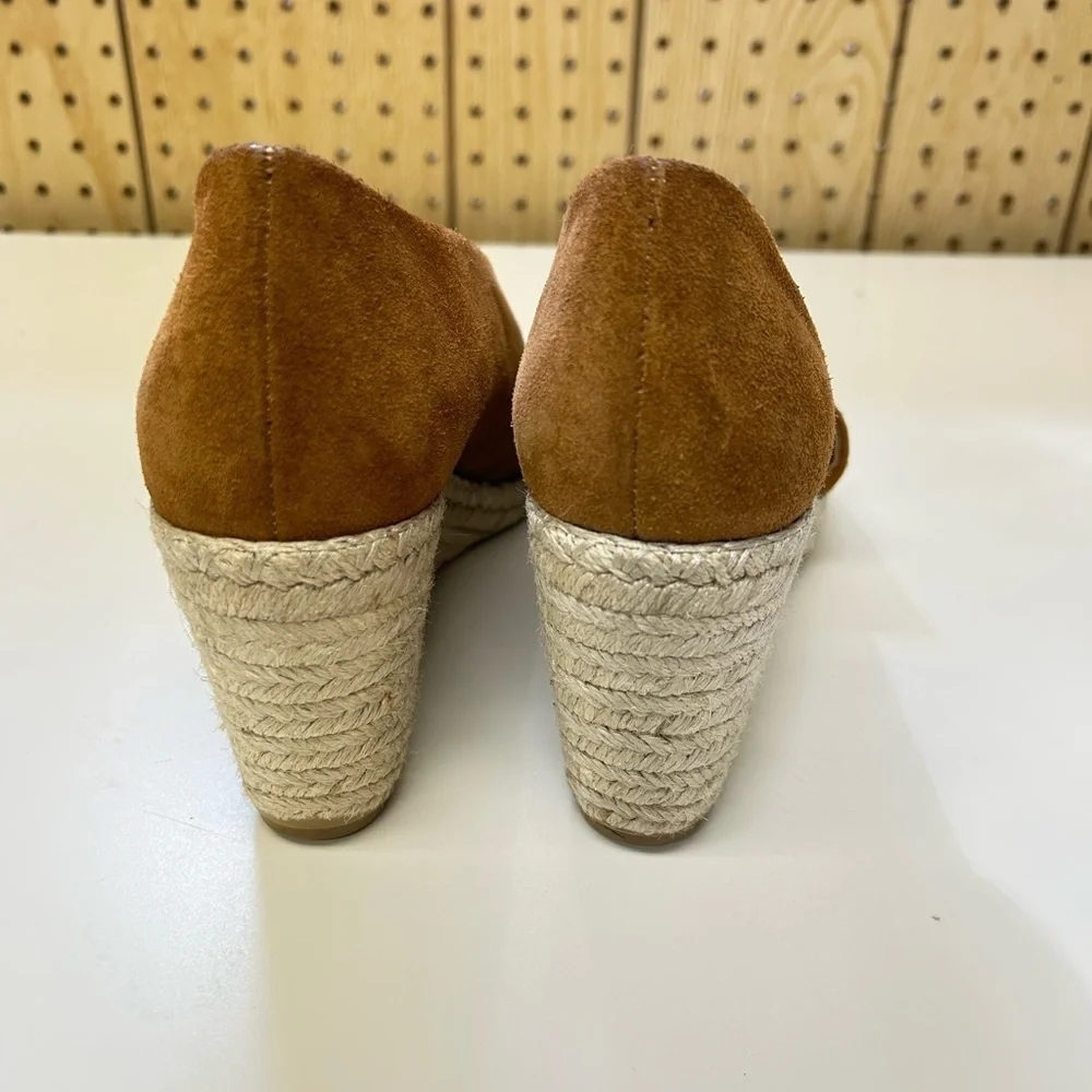 Vince Sonora Brown Suede Espadrille Wedges